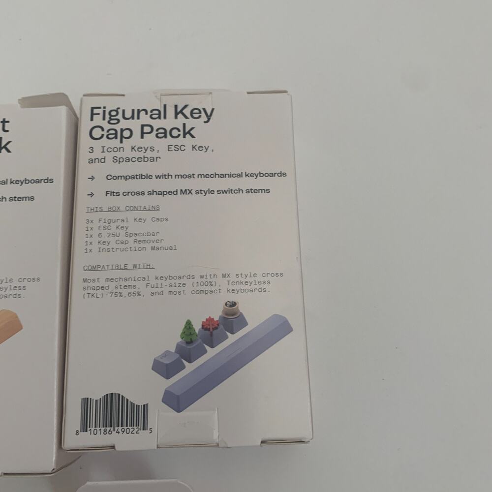 North Lot Of 6 Mechanical Keyboard Assoreted Caps Sets Figural key + wood Accent - Picture 11 of 12
